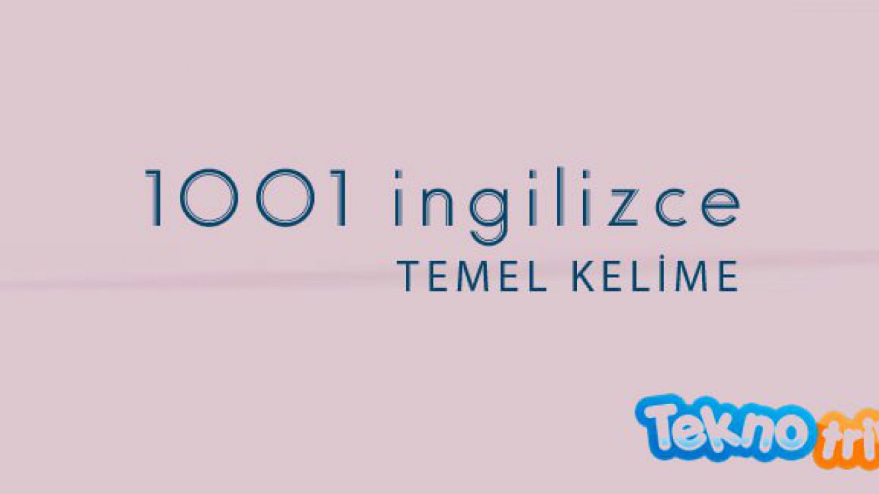 1001 Temel Ingilizce Kelime Listesi